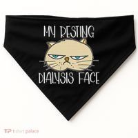My Resting Dialysis Face A Funny Dialysis Patient USA-Made Doggie Bandana thumb 0