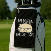 My Resting Dialysis Face A Funny Dialysis Patient Golf Towel thumb 2