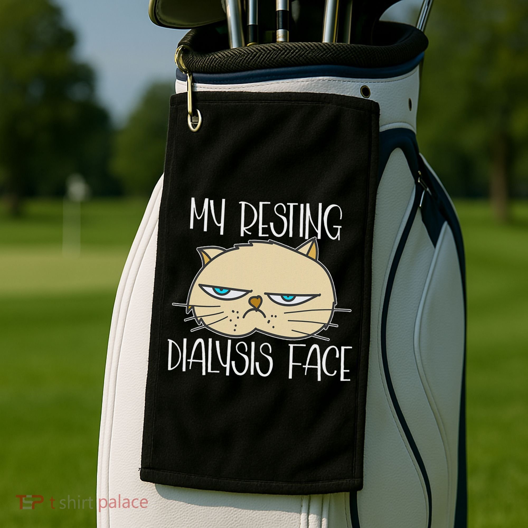 My Resting Dialysis Face A Funny Dialysis Patient Golf Towel