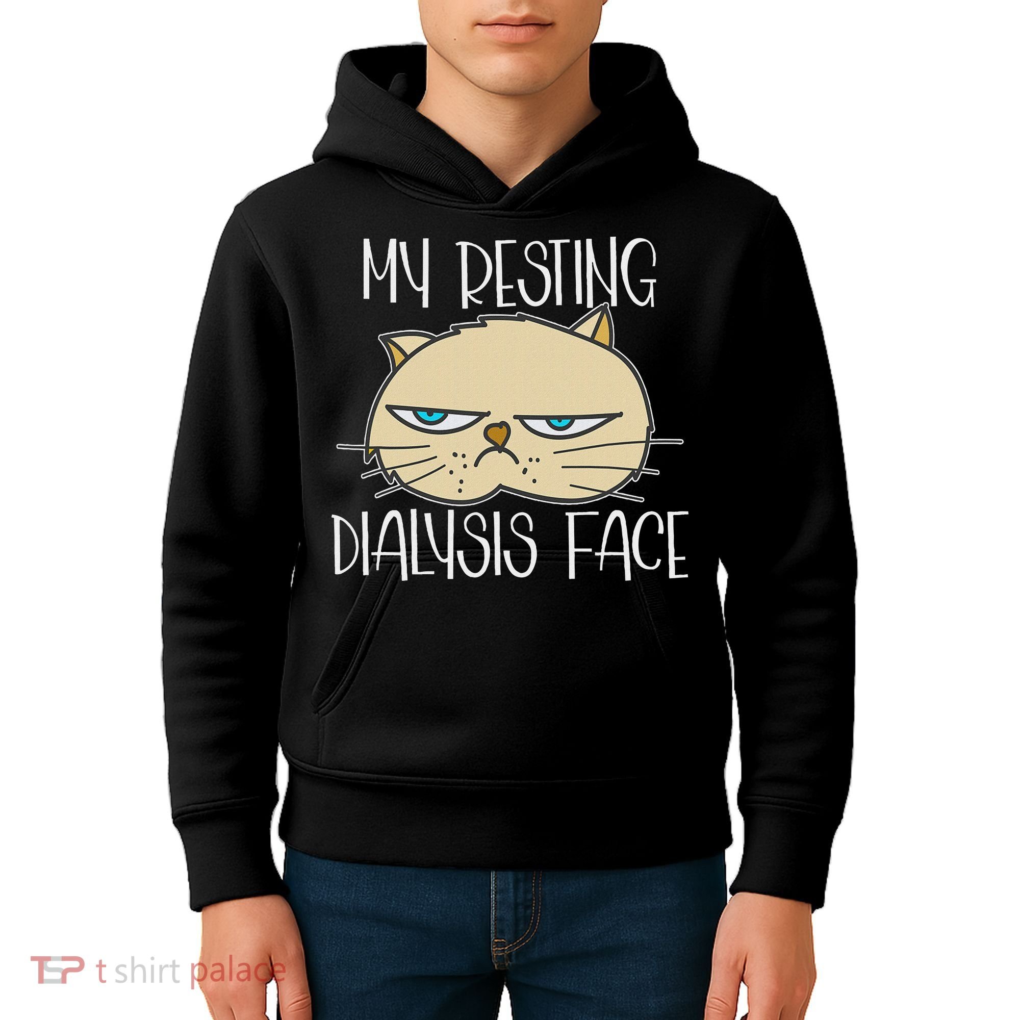 My Resting Dialysis Face A Funny Dialysis Patient Kids Hoodie