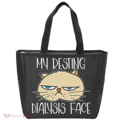 My Resting Dialysis Face A Funny Dialysis Patient Tote Bag
