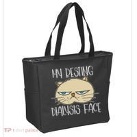 My Resting Dialysis Face A Funny Dialysis Patient Tote Bag thumb 2