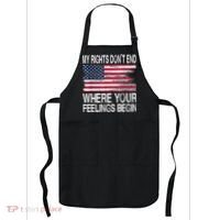 My Rights Don't End Where Your Feelings Begin USA Flag Gun Apron thumb 0