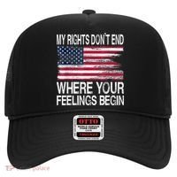 My Rights Don't End Where Your Feelings Begin USA Flag Gun Hat thumb 0