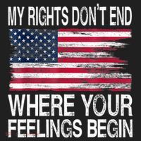My Rights Don't End Where Your Feelings Begin USA Flag Gun Golf Towel thumb 3