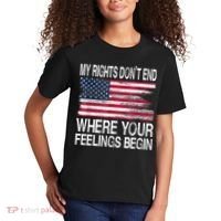 My Rights Don't End Where Your Feelings Begin USA Flag Gun Kids T-Shirt thumb 2