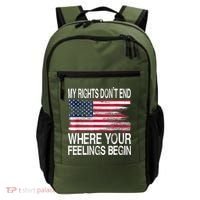 My Rights Don't End Where Your Feelings Begin USA Flag Gun Backpack thumb 0
