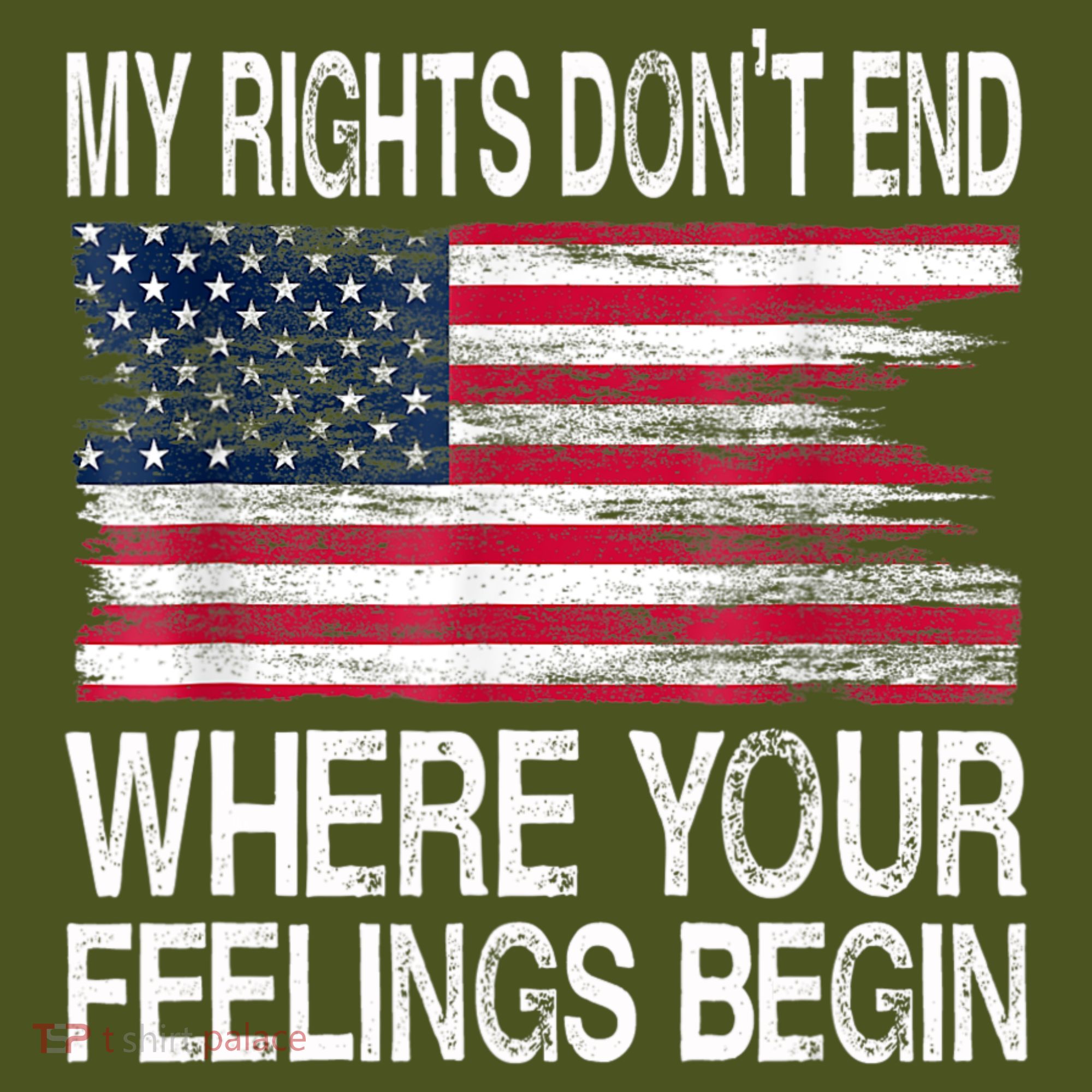 My Rights Don't End Where Your Feelings Begin USA Flag Gun Mousepad