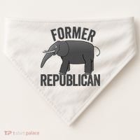 Mer Republican Elephant Anti Trump Never Trumper Meme USA-Made Doggie Bandana thumb 0