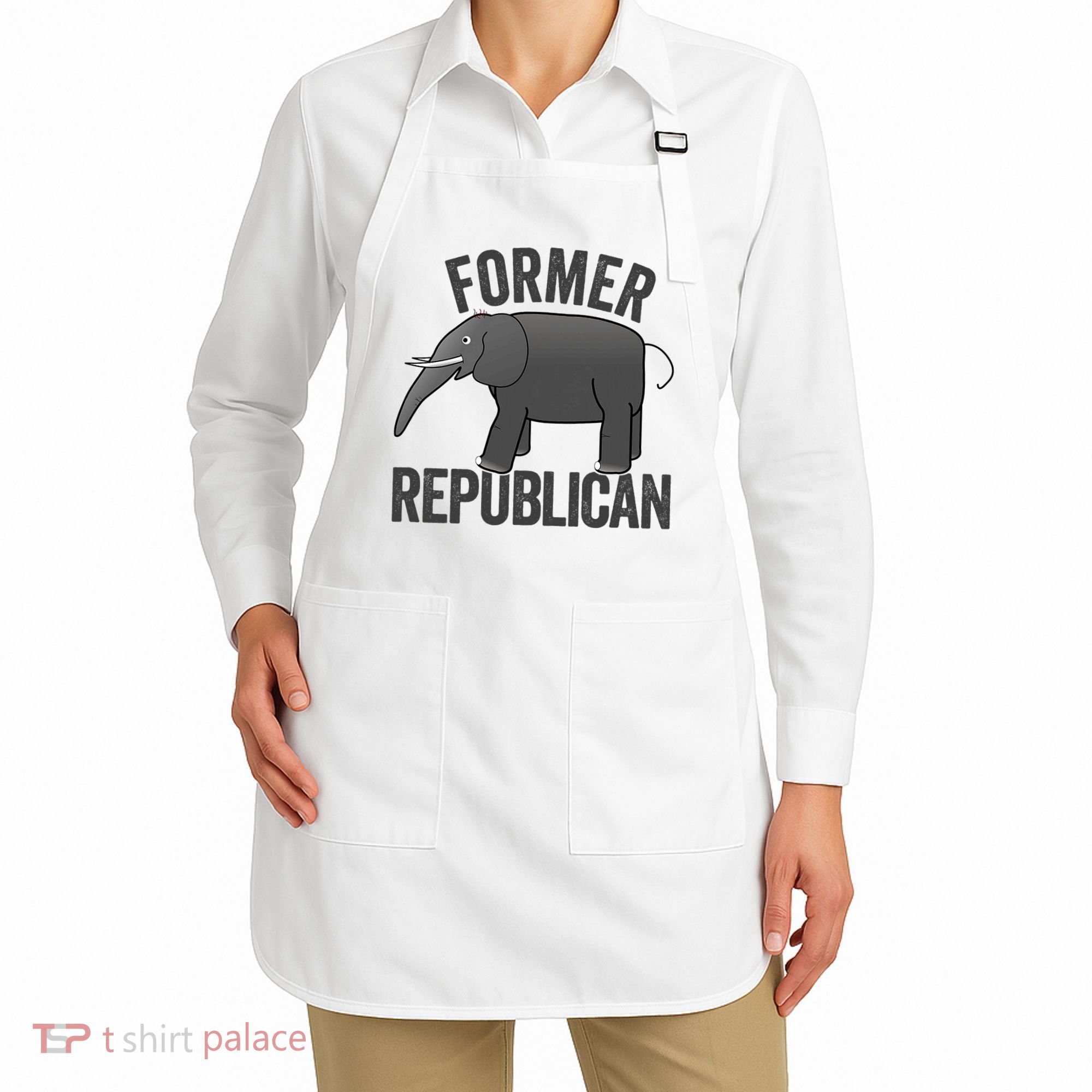 Mer Republican Elephant Anti Trump Never Trumper Meme Apron