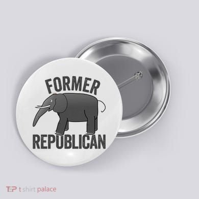 Mer Republican Elephant Anti Trump Never Trumper Meme Button