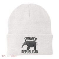 Mer Republican Elephant Anti Trump Never Trumper Meme Beanie thumb 0