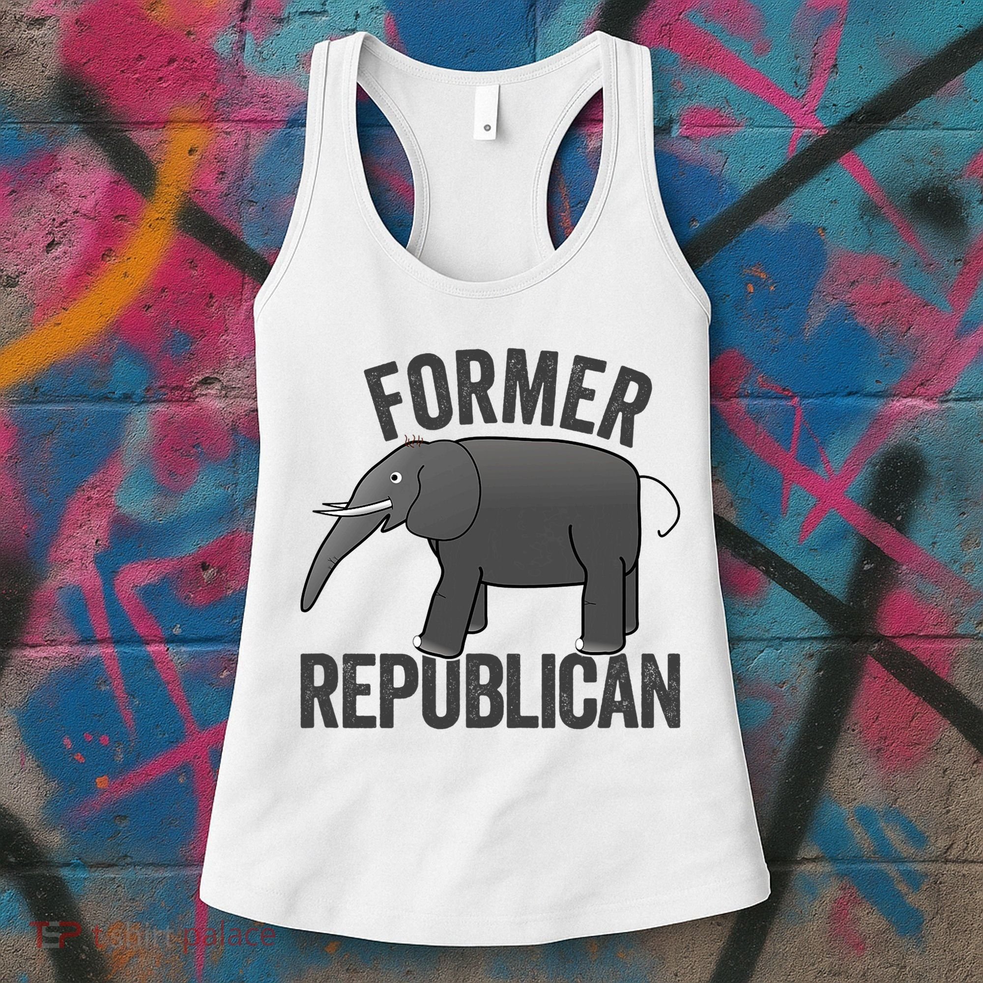 Mer Republican Elephant Anti Trump Never Trumper Meme Women's Tank Top