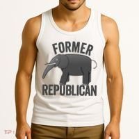 Mer Republican Elephant Anti Trump Never Trumper Meme Tank Top thumb 3