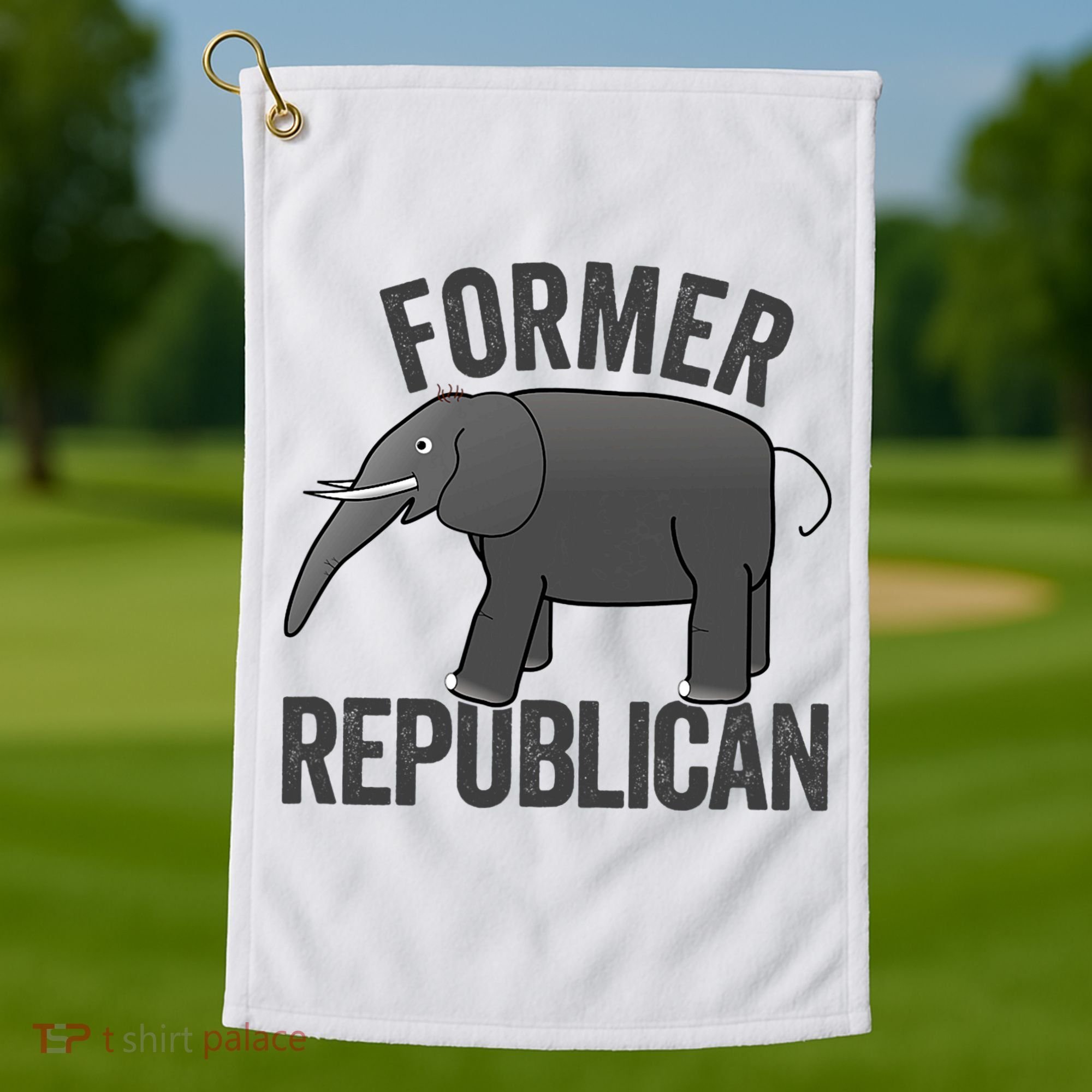 Mer Republican Elephant Anti Trump Never Trumper Meme Golf Towel
