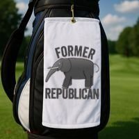 Mer Republican Elephant Anti Trump Never Trumper Meme Golf Towel thumb 2
