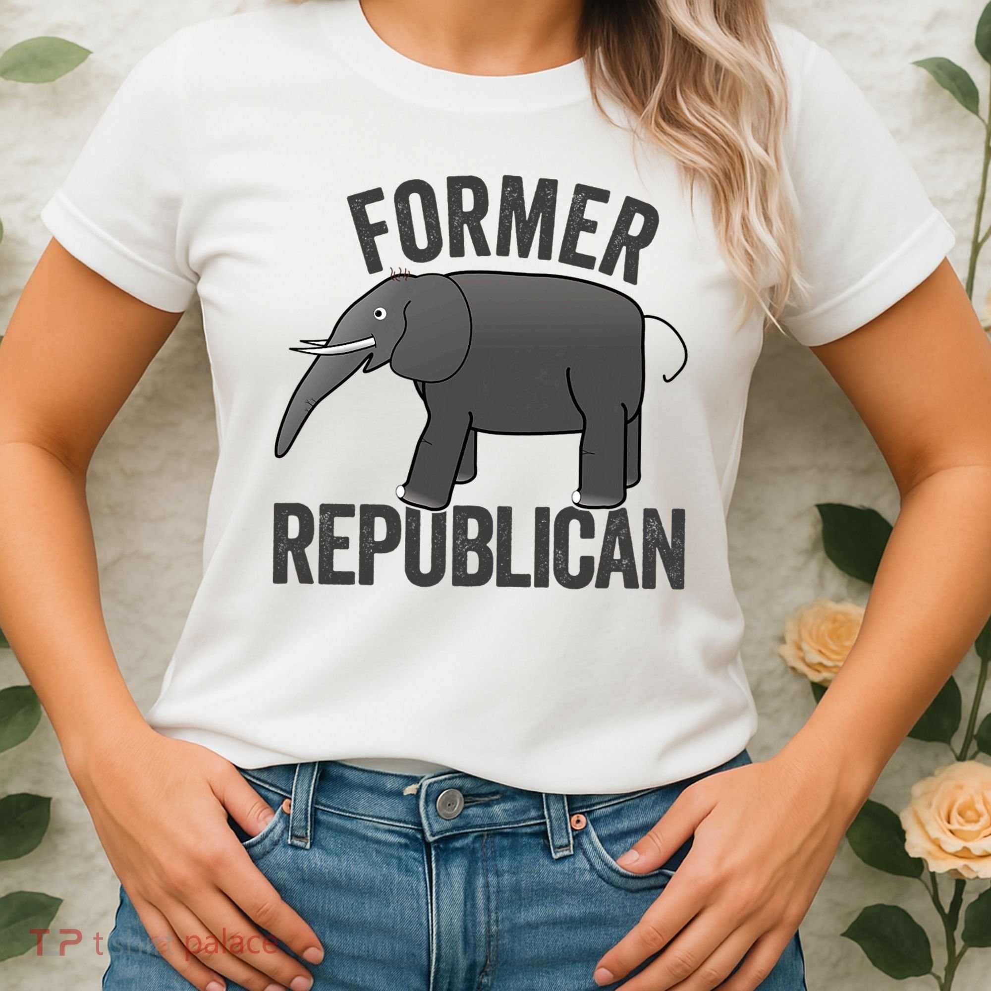 Mer Republican Elephant Anti Trump Never Trumper Meme Women's T-Shirt