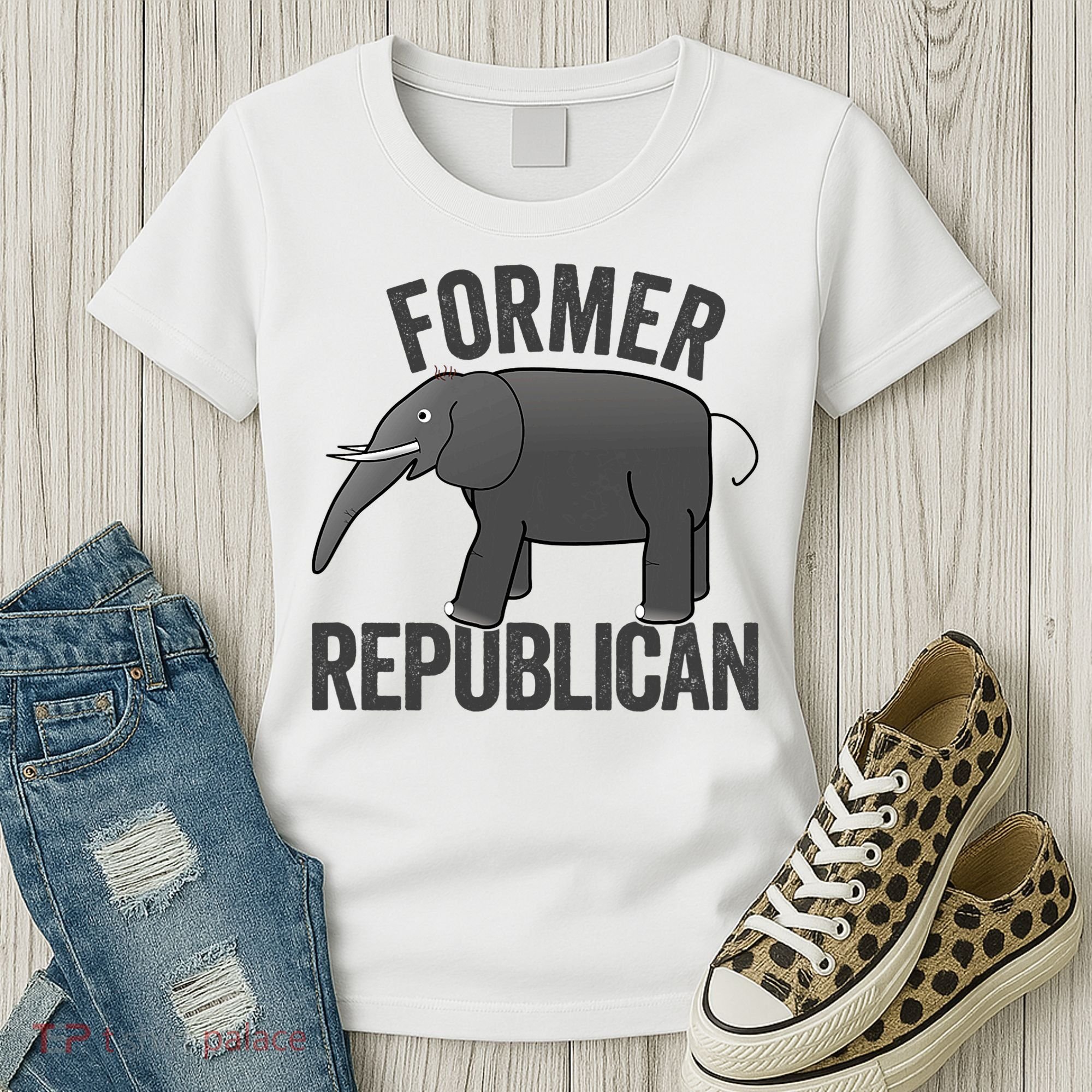 Mer Republican Elephant Anti Trump Never Trumper Meme Women's T-Shirt