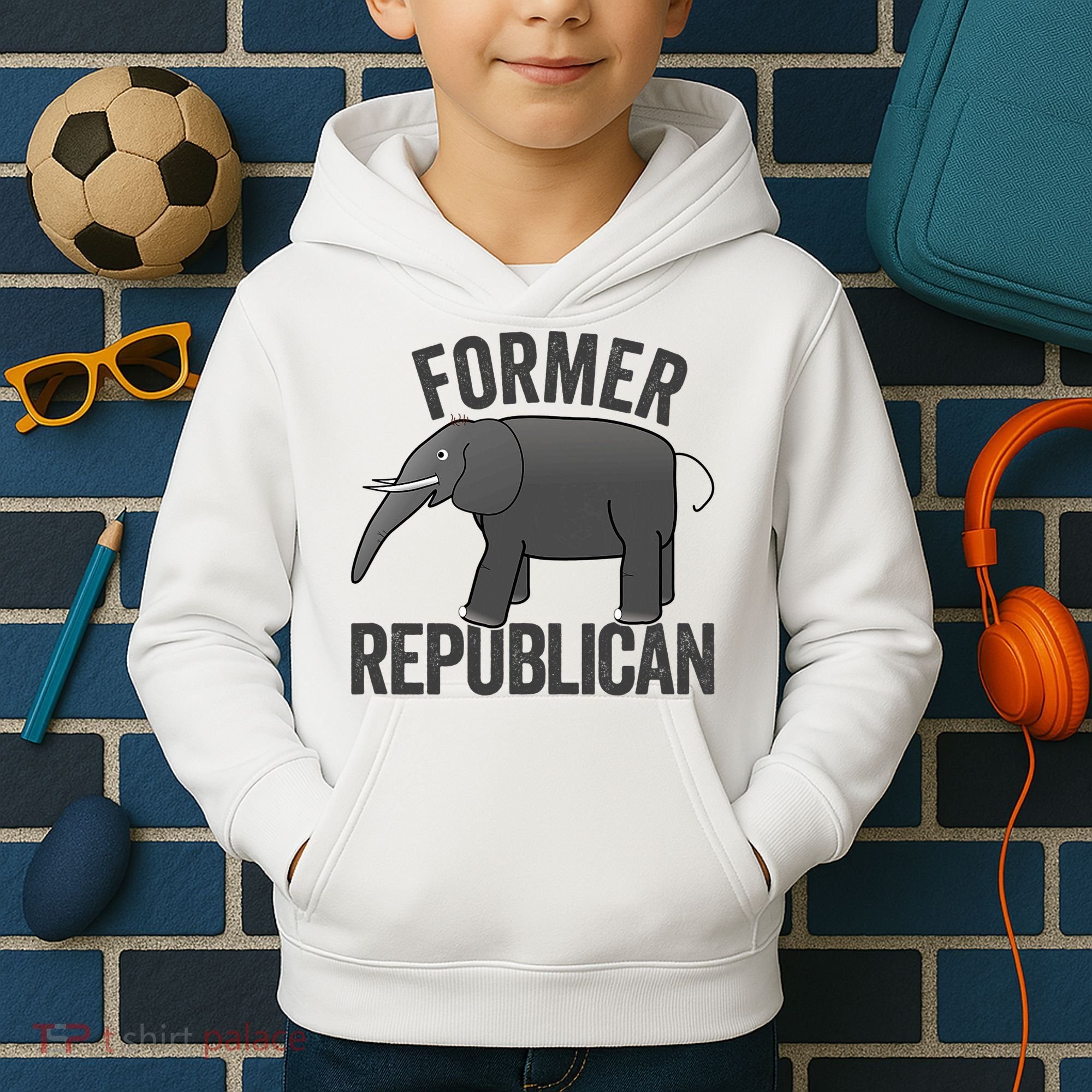 Mer Republican Elephant Anti Trump Never Trumper Meme Kids Hoodie