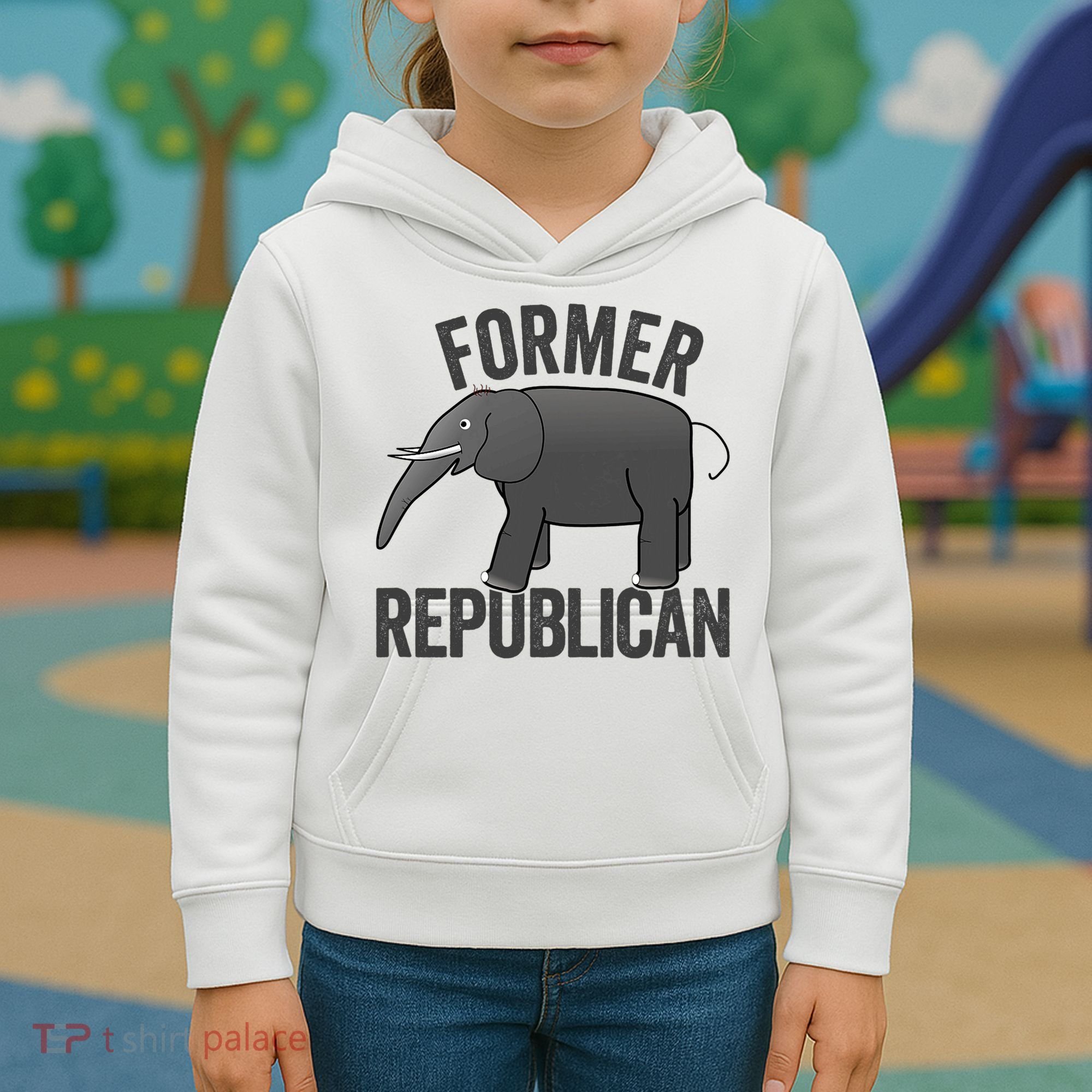 Mer Republican Elephant Anti Trump Never Trumper Meme Kids Hoodie