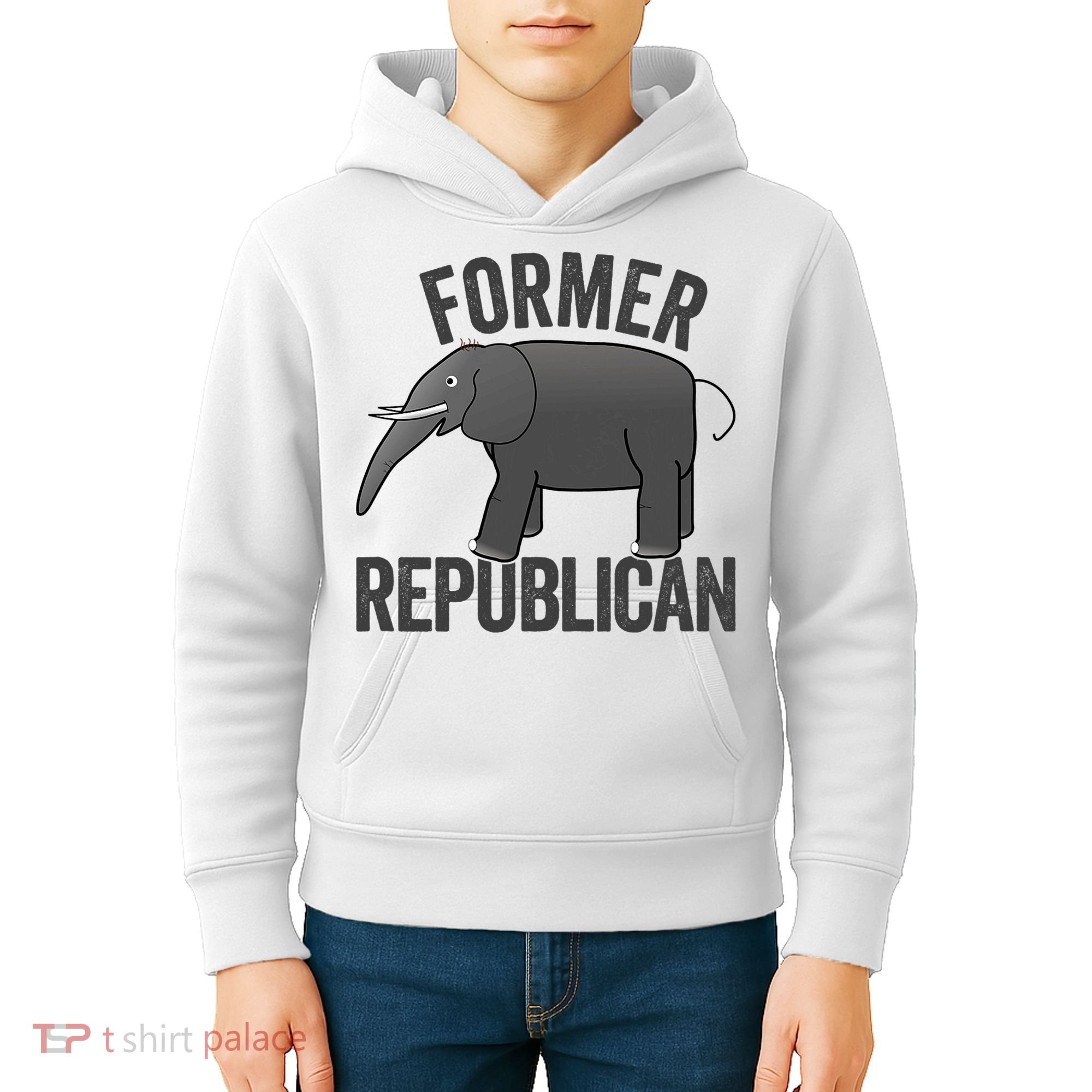 Mer Republican Elephant Anti Trump Never Trumper Meme Kids Hoodie