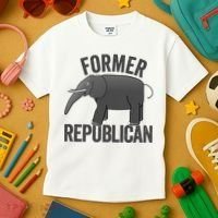 Mer Republican Elephant Anti Trump Never Trumper Meme Kids T-Shirt thumb 3