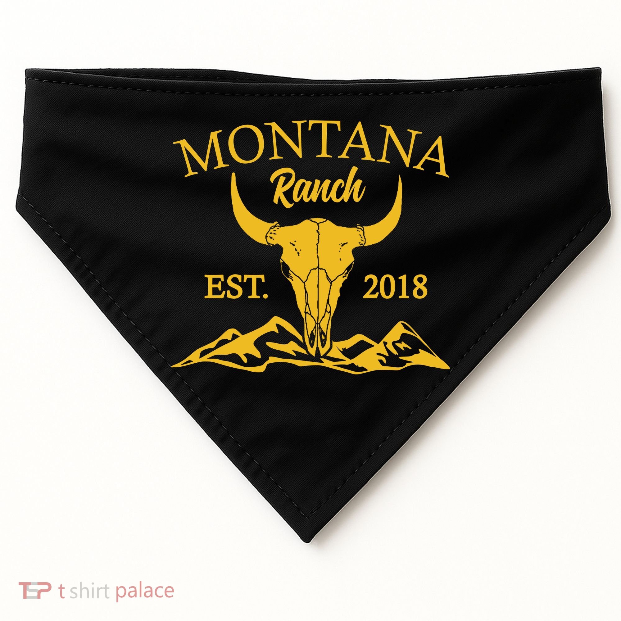 Montana Ranch Est 2018 USA-Made Doggie Bandana