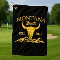 Montana Ranch Est 2018 Golf Towel thumb 1
