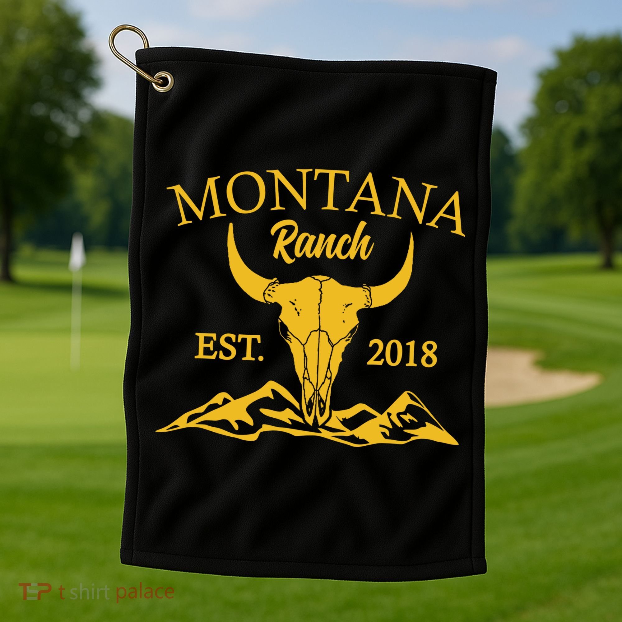 Montana Ranch Est 2018 Golf Towel