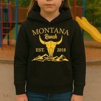 Montana Ranch Est 2018 Kids Hoodie thumb 3
