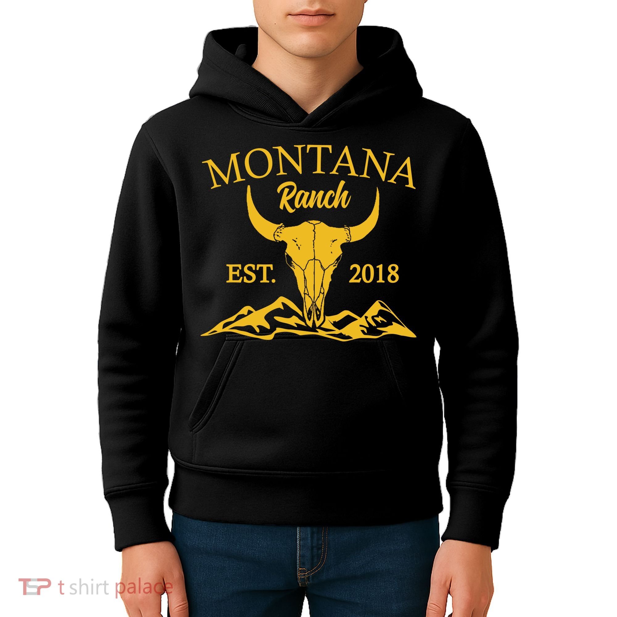 Montana Ranch Est 2018 Kids Hoodie