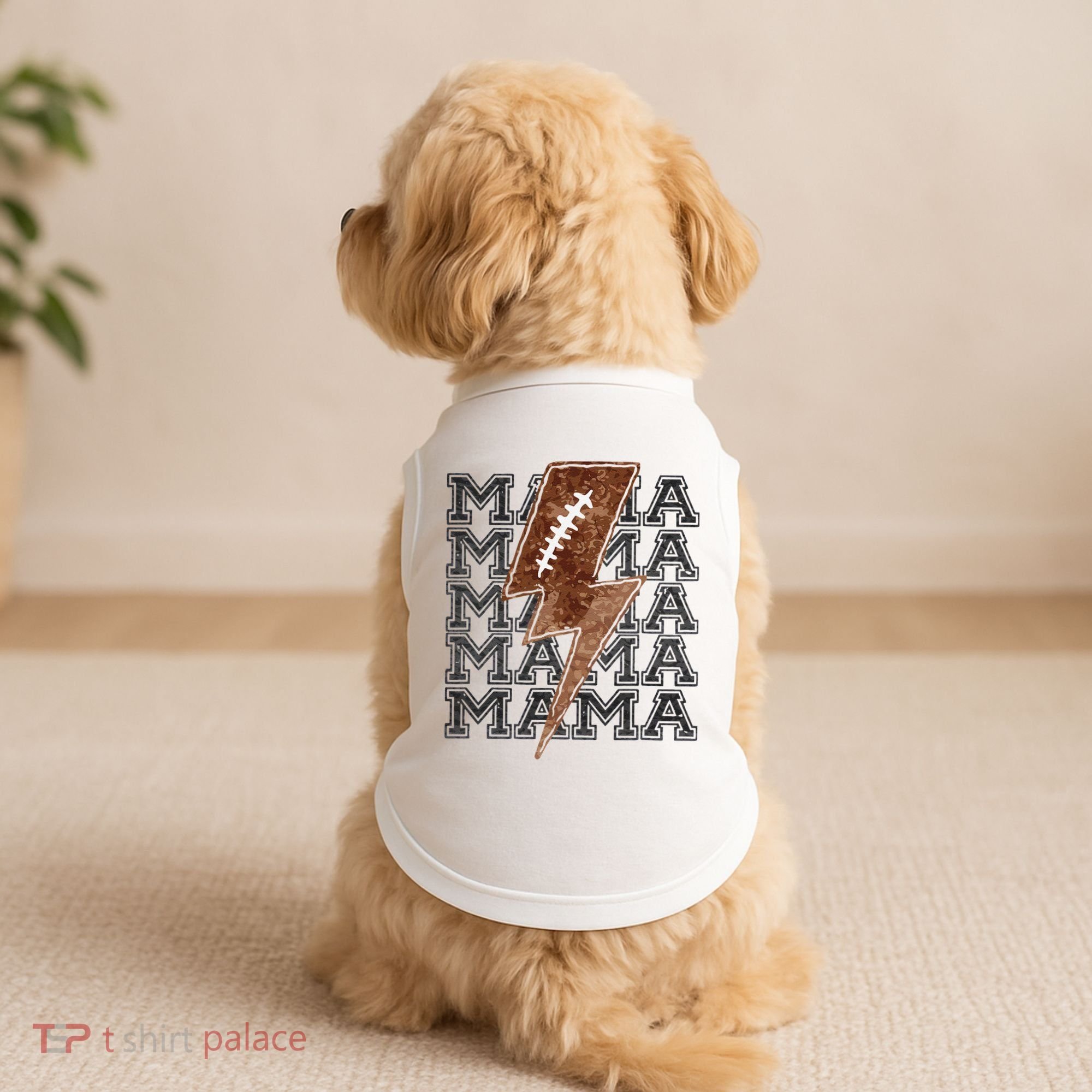 Mama Retro Football Flash Doggie Tank