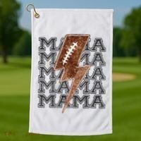 Mama Retro Football Flash Golf Towel thumb 1