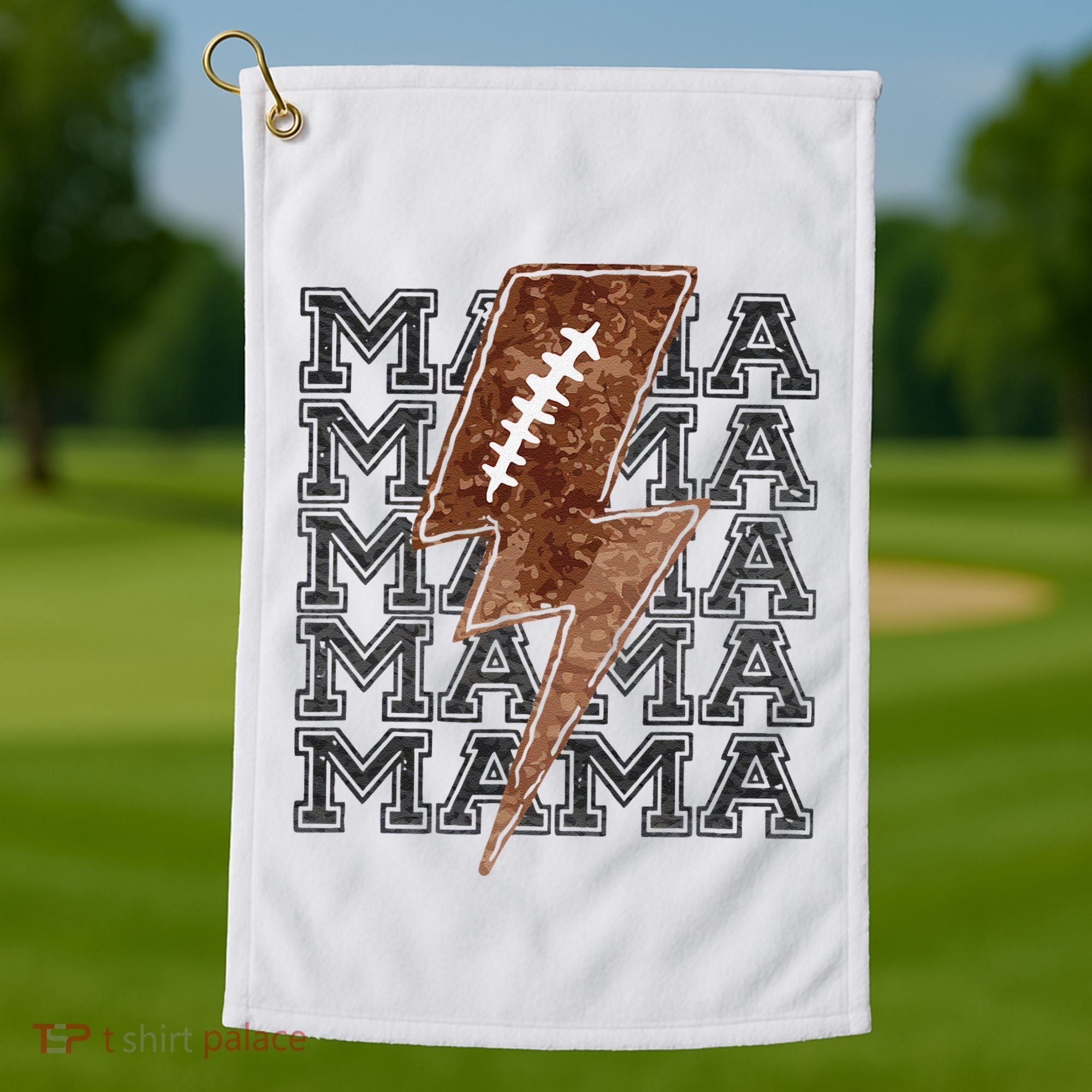 Mama Retro Football Flash Golf Towel