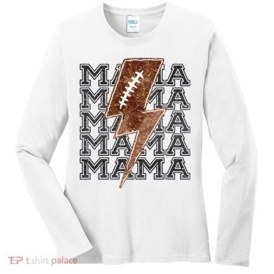 Mama Retro Football Flash Women's Long Sleeve Shirt