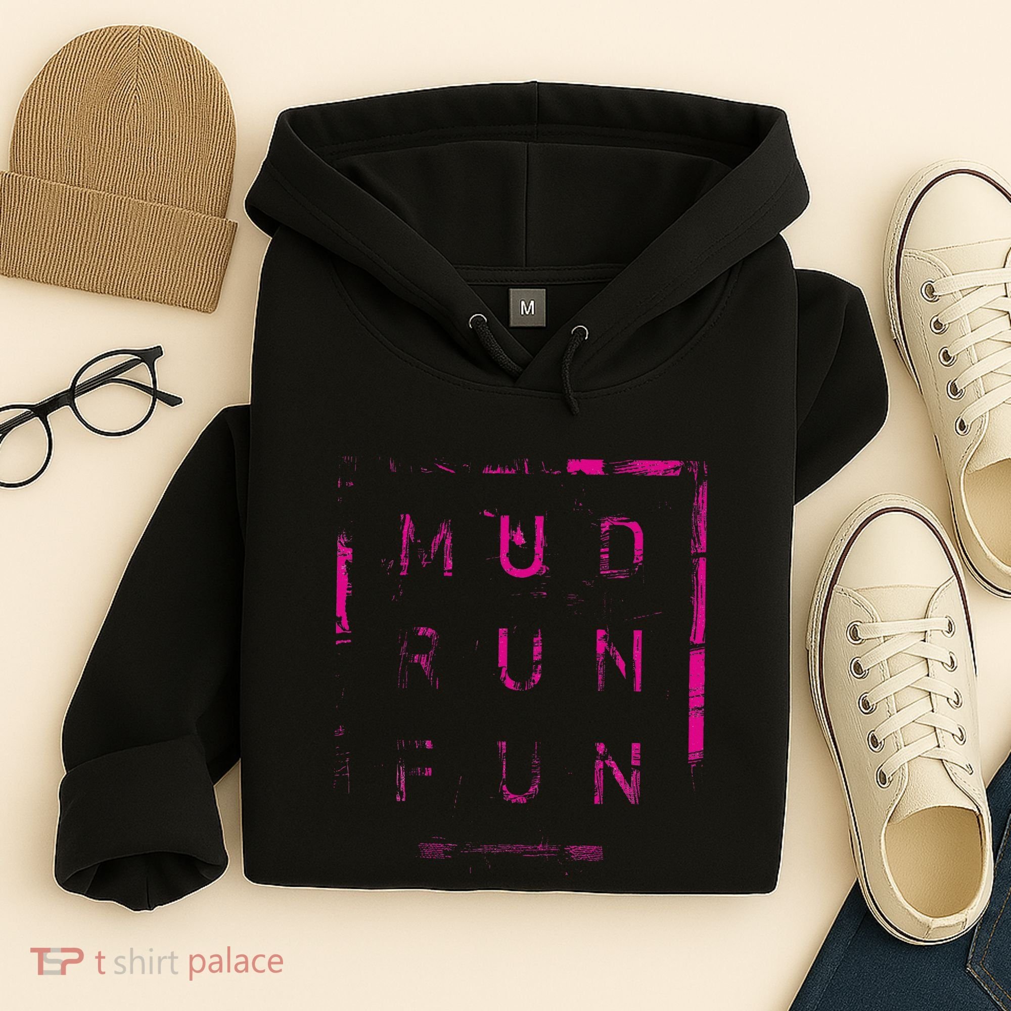 Mud Run Fun Mudder Trail Running And Mudding Hoodie