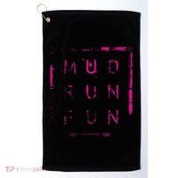 Mud Run Fun Mudder Trail Running And Mudding Golf Towel thumb 0