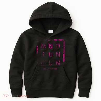 Mud Run Fun Mudder Trail Running And Mudding Kids Hoodie
