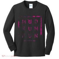 Mud Run Fun Mudder Trail Running And Mudding Kids Long Sleeve Shirt thumb 0