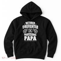 Mens Retired Firefighter & Papa Retirement Gift Hoodie thumb 0