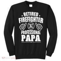 Mens Retired Firefighter & Papa Retirement Gift Sweatshirt thumb 0