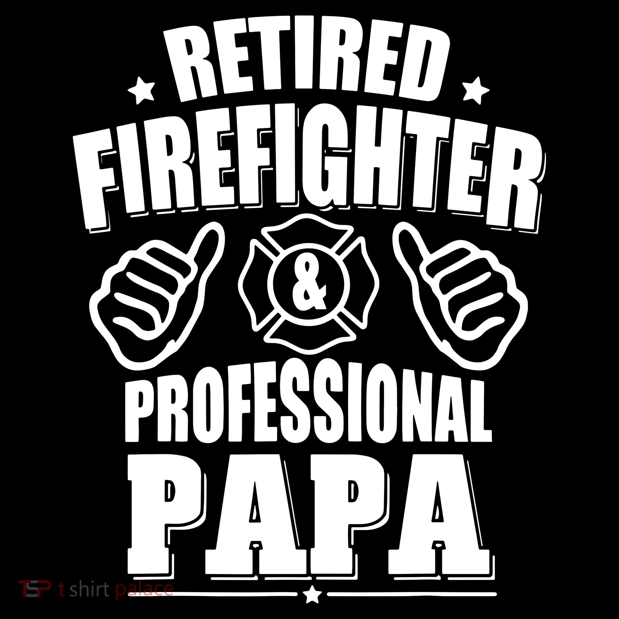 Mens Retired Firefighter & Papa Retirement Gift Button