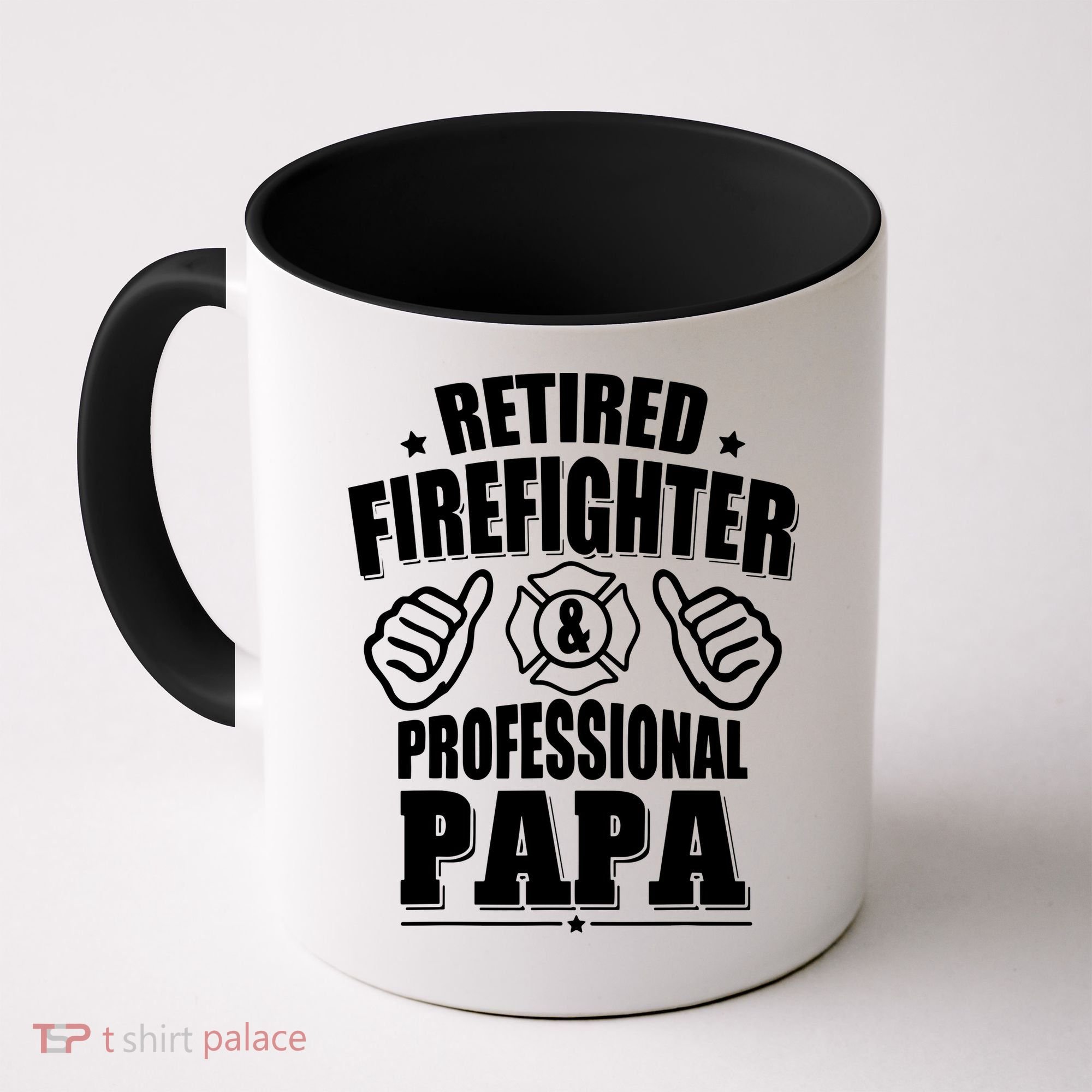 Mens Retired Firefighter & Papa Retirement Gift Coffee Mug
