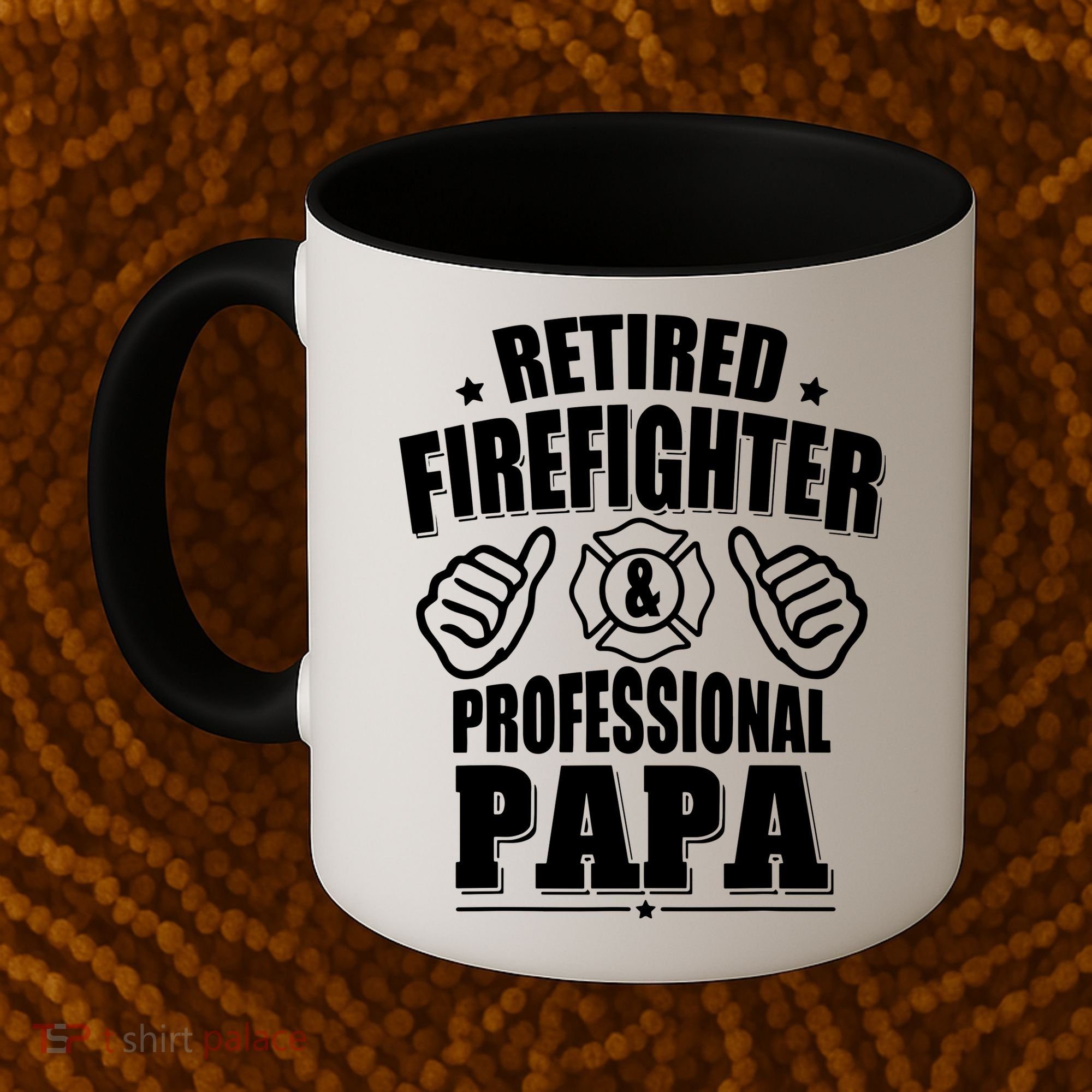 Mens Retired Firefighter & Papa Retirement Gift Coffee Mug