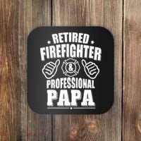 Mens Retired Firefighter & Papa Retirement Gift Coaster thumb 0