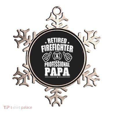Mens Retired Firefighter & Papa Retirement Gift Ornament