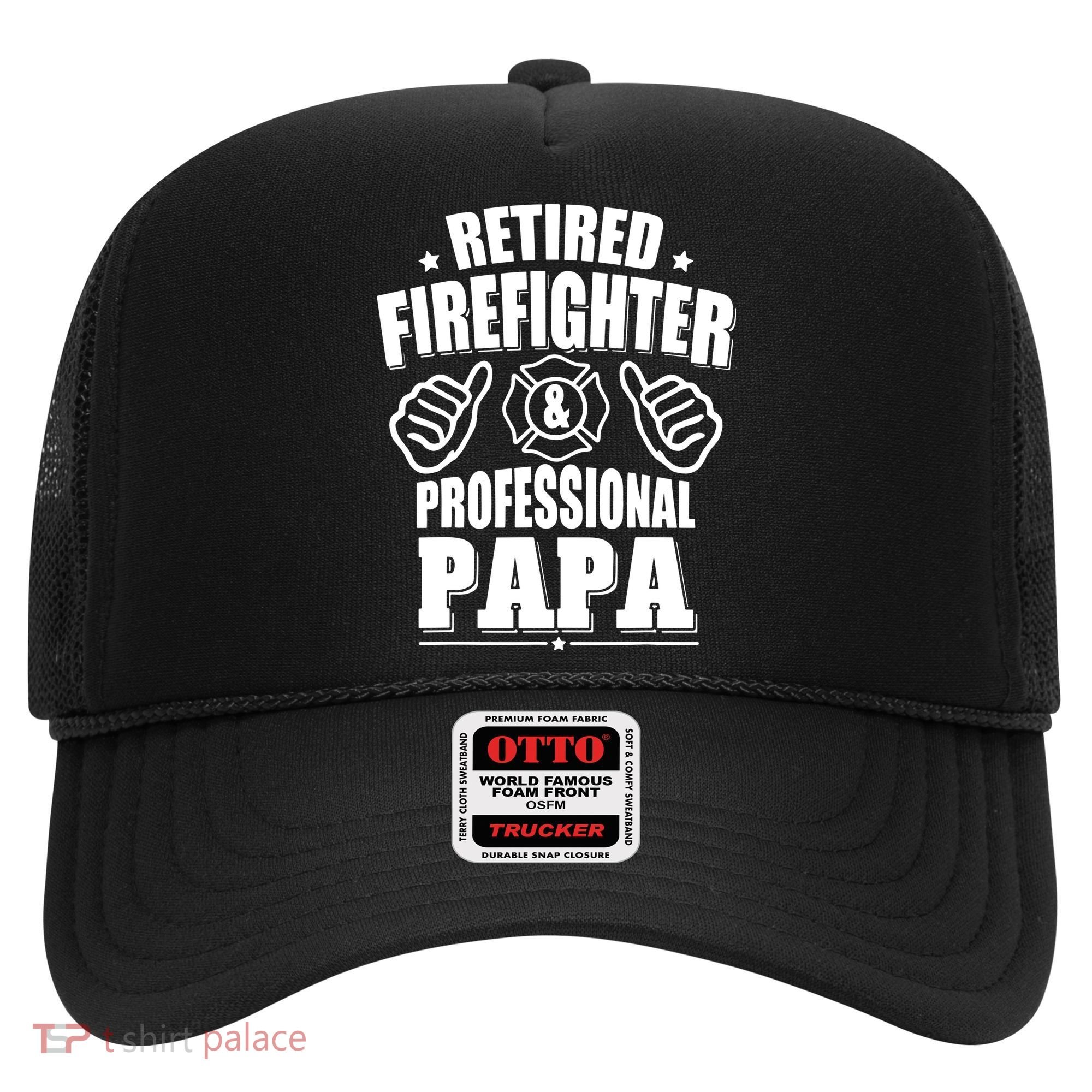Mens Retired Firefighter & Papa Retirement Gift Hat