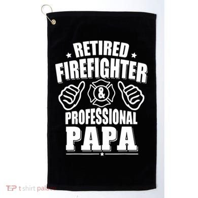 Mens Retired Firefighter & Papa Retirement Gift Golf Towel