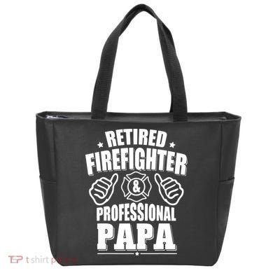 Mens Retired Firefighter & Papa Retirement Gift Tote Bag