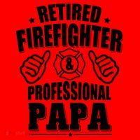 Mens Retired Firefighter & Papa Retirement Gift Santa Hat thumb 1